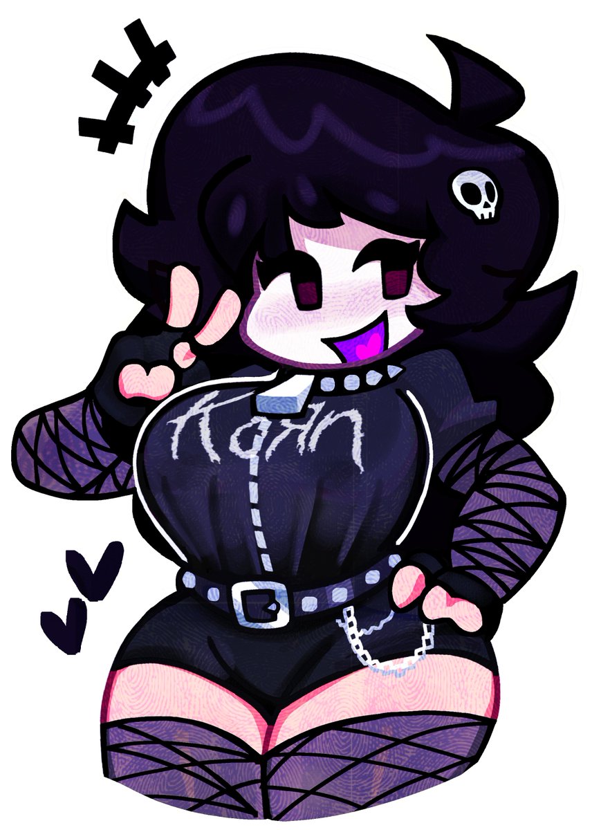 ArtenSuyake's tweet image. Goth GF 🤍 (She's kinda poser ngl..,.)