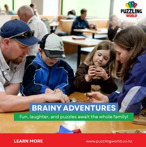 puzzlingworld's tweet photo. When was the last time you cracked a puzzle with the kids? 😄 Puzzling World—perfect for families and puzzle enthusiasts alike! Experience the magic and fun that awaits you in Wanaka! 
https://t.co/iVQS9zLCjL 
#PuzzlesForAll #FamilyFun #UniqueExperience #Wanaka #ChallengeYourself https://t.co/eiAKnbKBh4