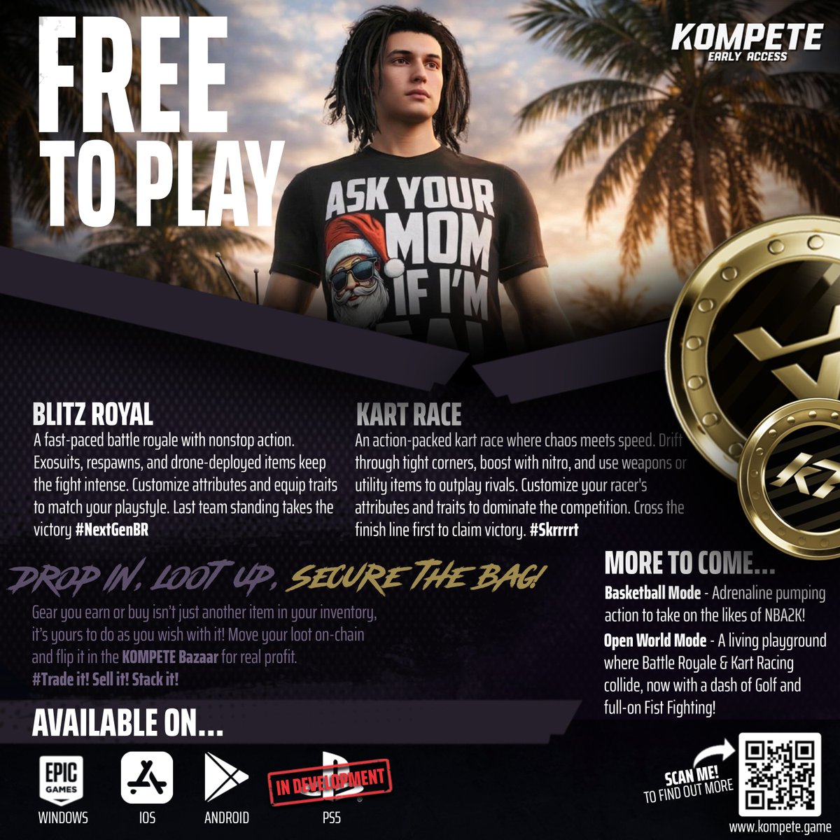 <a href="/KOMPETEgame/">KOMPETE</a> isn't your typical Web3 play, it's an immersive gaming experience building for the long-term! Early access is open! 💪

$KOMPETE Discord:
discord.gg/kompete-921684…