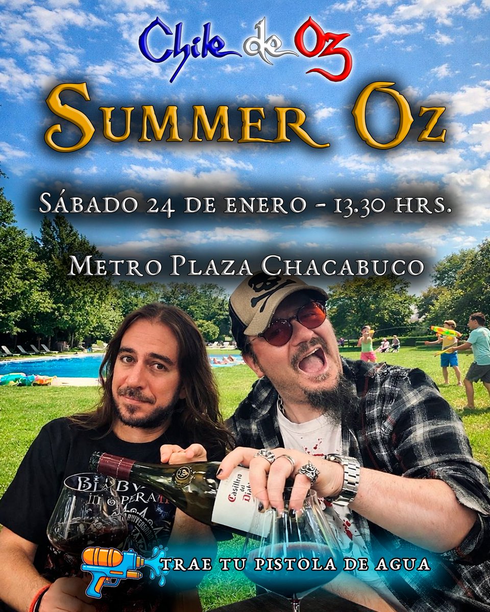 Cabroneeesss!!
Ven y parte 2026 con la junta más refrescante del verano!! ☀️
Te esperamos con risas, cerveza, buena onda y mucho <a href="/MAGODEOZOFIC/">MÄGO DE OZ OFICIAL</a>🍺
Sábado 24 de Enero, 13:30 ⏰
Metro Plaza Chacabuco Ⓜ️
Evento: facebook.com/events/1551539…
#magodeoz #santiago #junta #verano #chile