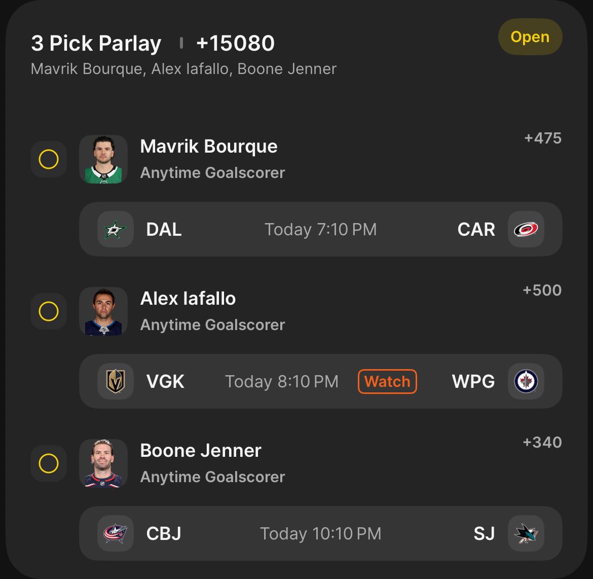 PuckPicks1's tweet image. 🚨GOALS🚨

Used the FD boost on my top 4 tonight

+6589 -&amp;gt; 0.2u
+2625 -&amp;gt; 0.2u
+15080 -&amp;gt; 0.05u