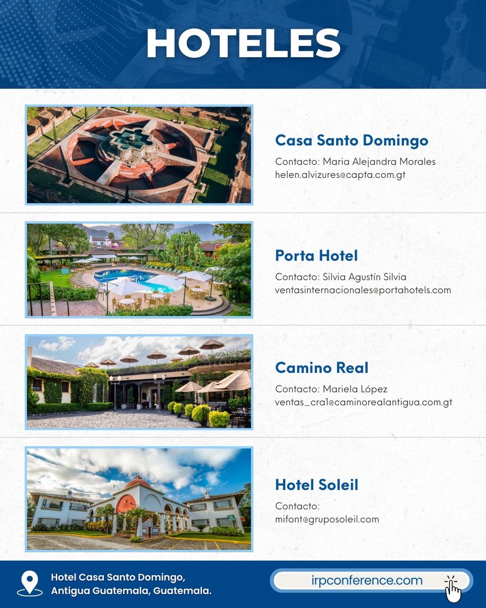 SLANH_'s tweet image. Vive la experiencia IRPC 2026 ✨
La VI Conferencia Internacional de Patología Renal llega a Antigua, Guatemala.
📅 11–14 feb 2026 | 📍 Hotel Casa Santo Domingo
Ciencia, formación, workshops, integración y tours.
👉 irpconference.com
#IRPC2026 #PatologíaRenal #SLANH