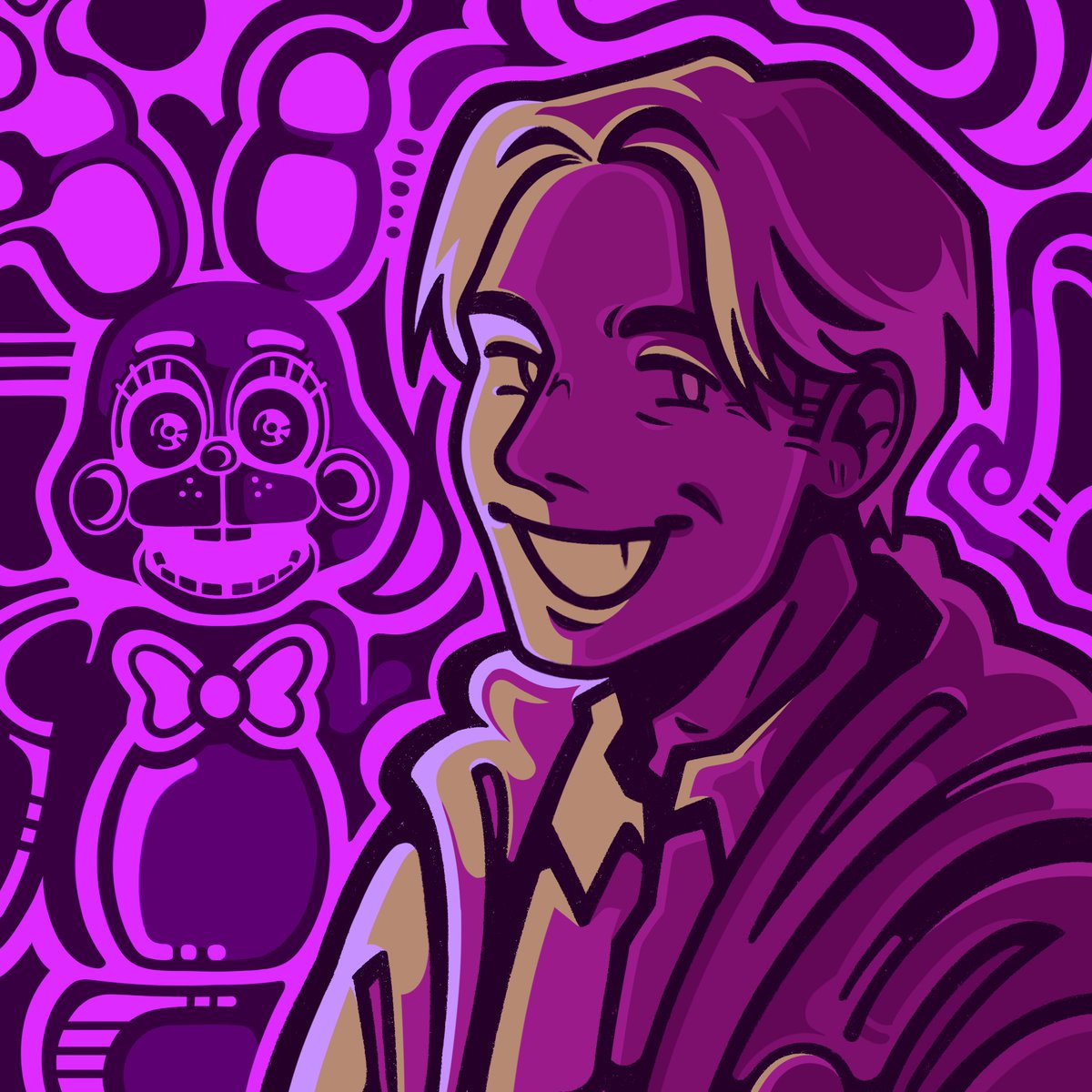 Toy Bonnie, rip this guy’s head off #FNAF #michaelafton #fnaffanart #toybonnie