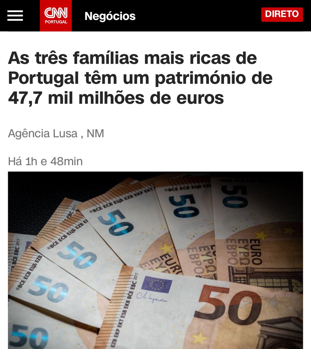 RuiPeMonteiro's tweet photo. Não te esqueças, se trabalhares muito, não fizeres exigências e continuares a votar na direita, para o ano estas famílias conseguem ultrapassar os 50 mil milhões. 
Vamos lá campeão. https://t.co/cFgeQSC8Ct