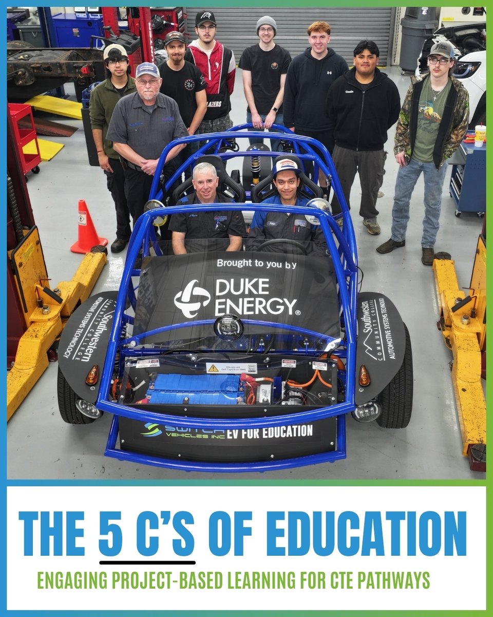 Preparing students for today’s workforce requires more than lectures and simulations. Switch Vehicles delivers hands-on EV education aligned with the 5 C’s of education: