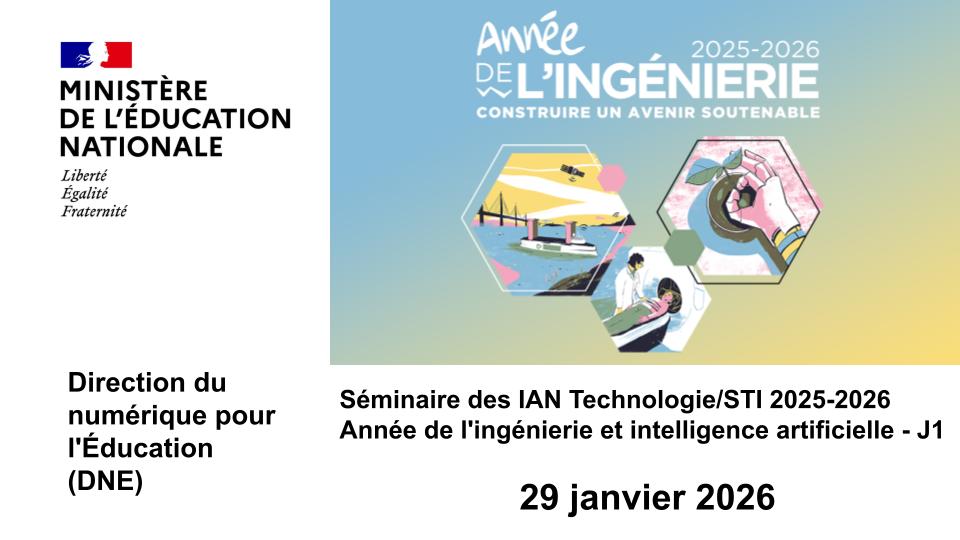🧑‍💻IANtechno2026 | Année de l'ingénierie et #IntelligenceArtificielle
🔷 Au programme de la journée #1 du séminaire des IAN technologie/STI :
✔️ Actualités des disciplines par l'IGÉSR 
✔️ Énergie et industrie par <a href="/MarieLineVaiani/">Marie-Line Vaiani</a> du <a href="/CFE_wec/">Conseil Français de l'Énergie</a>
✔️  #IA et exemples d'usages par l'UPEC