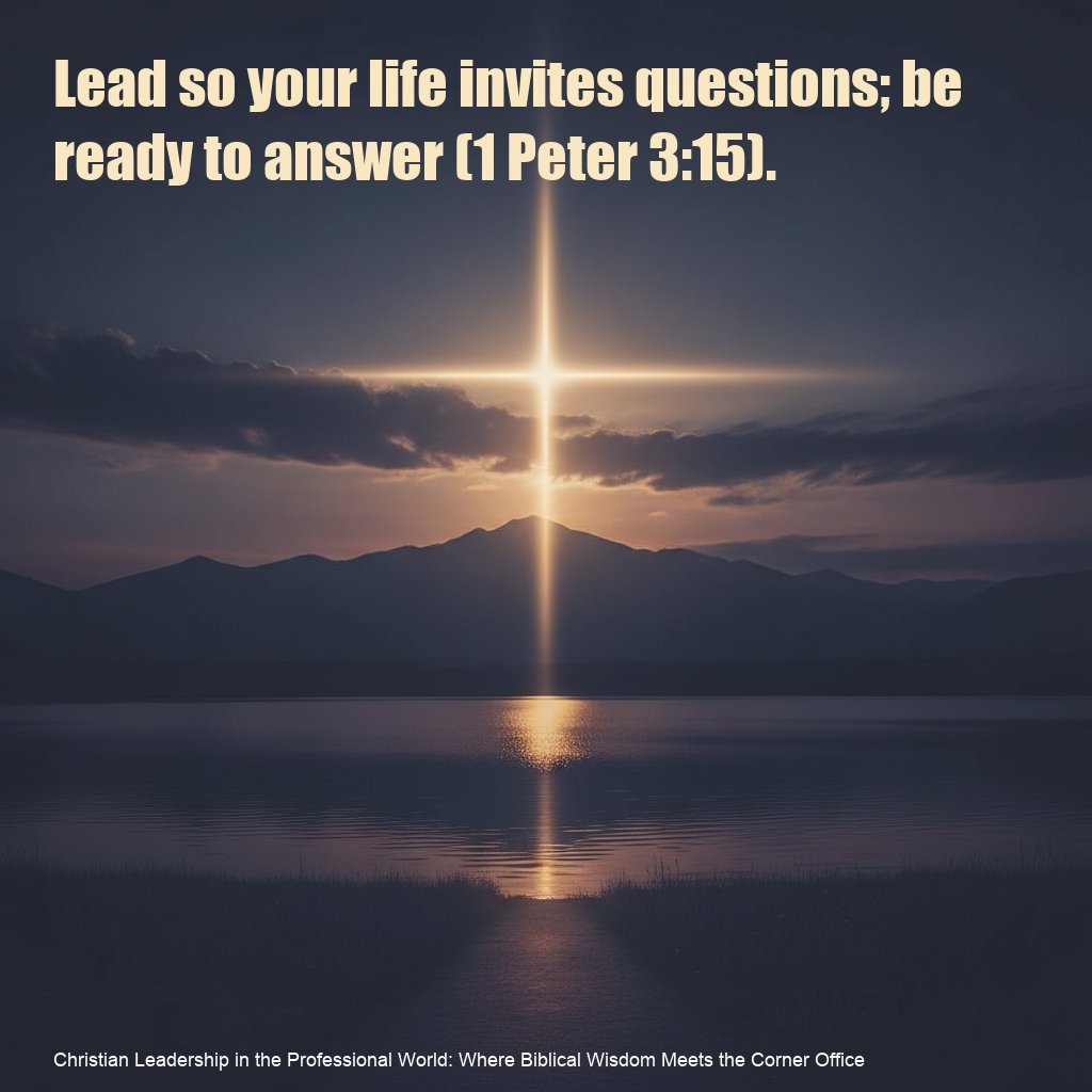 scripturemap's tweet image. Lead so your life invites questions; be ready to answer (1 Peter 3:15).