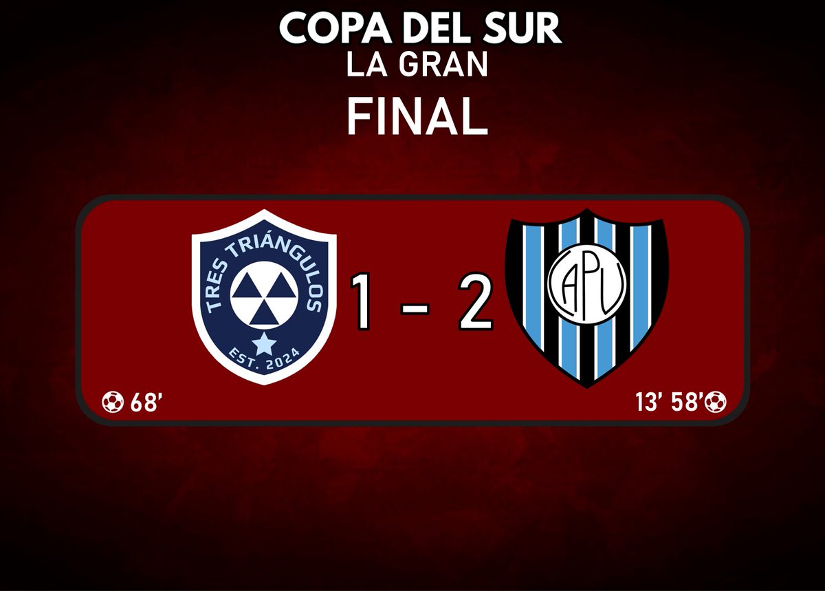 Copa del Sur - La Gran Final

Tres Triángulos Azules 1 - 2 Pueblo Viejo

🏆 ¡Pueblo Viejo se consagró campeón de la Copa del Sur!