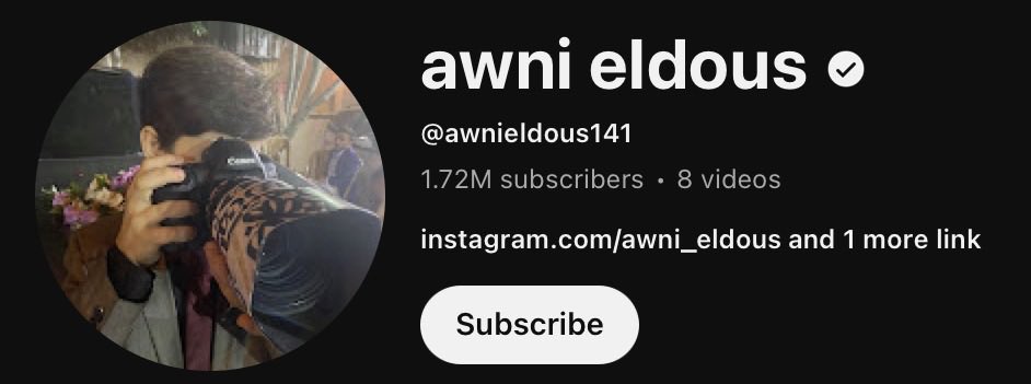 "He finally reached a million followers, but only after his voice was silenced forever by an Israeli strike."