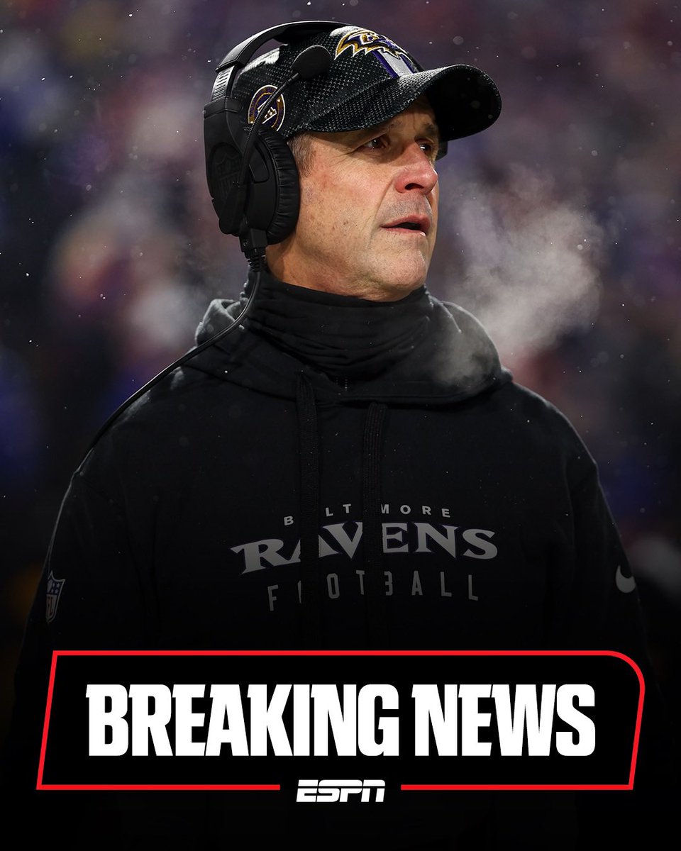 AdamSchefter's tweet image. Sources: John Harbaugh is out as the Ravens head coach.