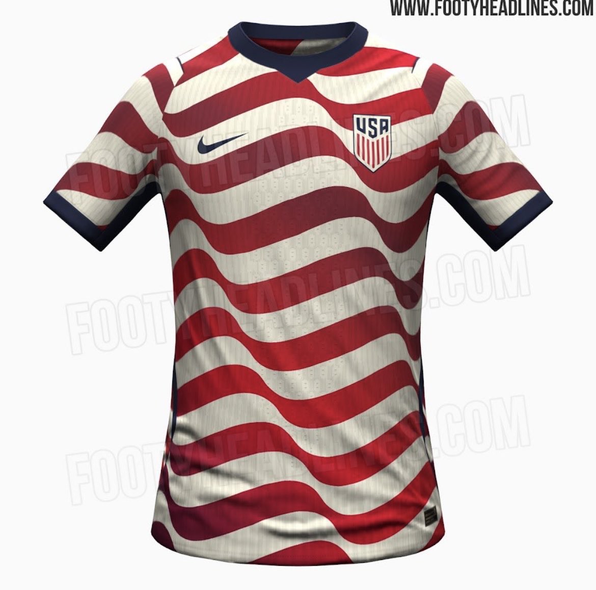 ManagerTactical's tweet image. The USMNT 🇺🇸 2026 World Cup home and away jerseys.

I love it, I don’t want to get ahead of myself but I think it will look good when we have Pulisic lifting the trophy 🏆