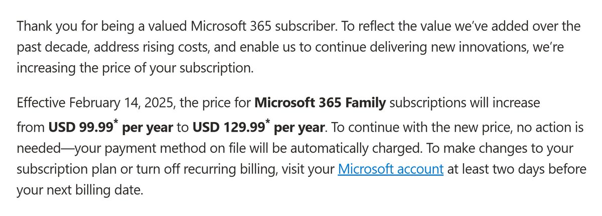 grelosto's tweet photo. @Microsoft @Office OneDrive has randomly duplicated all 40 GB of my files three times and Word makes me want to stick a fork in my eye every. single. day, but you HAVE added an obnoxious AI spy that watches my every move, so sure, a 30% price hike seems fine. 🙄👍 https://t.co/nfQx8b0rfN