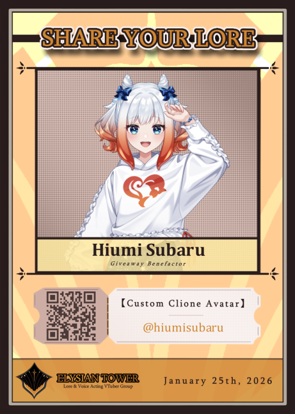 👼💦A lil latebaru but Su is happy to be a #ShareYourLore benefactor for the <a href="/ElysianTower/">ELYSIAN TOWER ｜ Lore & Voice Acting Vtuber Group</a> writing contest 📜✨

Pleek❤️ &amp; 🔁to join Su's giveaway!

Ends Jan 24th 🥺 &amp; winner will be announced on Jan 25th!🤩

➡️ elysiantower.com/shareyourlore for more info!  

#ElysianTower #IRIAMUS