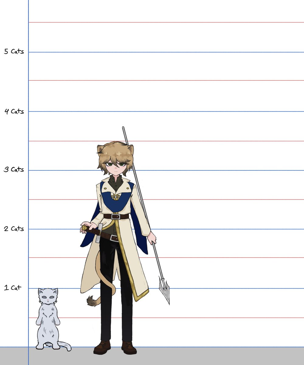 LeakaAiyada's tweet photo. How tall are you in terms of house cats?
(I have determined such length to be 18 in / 46 cm.)

#Vtuber #ENVtuber https://t.co/TKUNwYteZU
