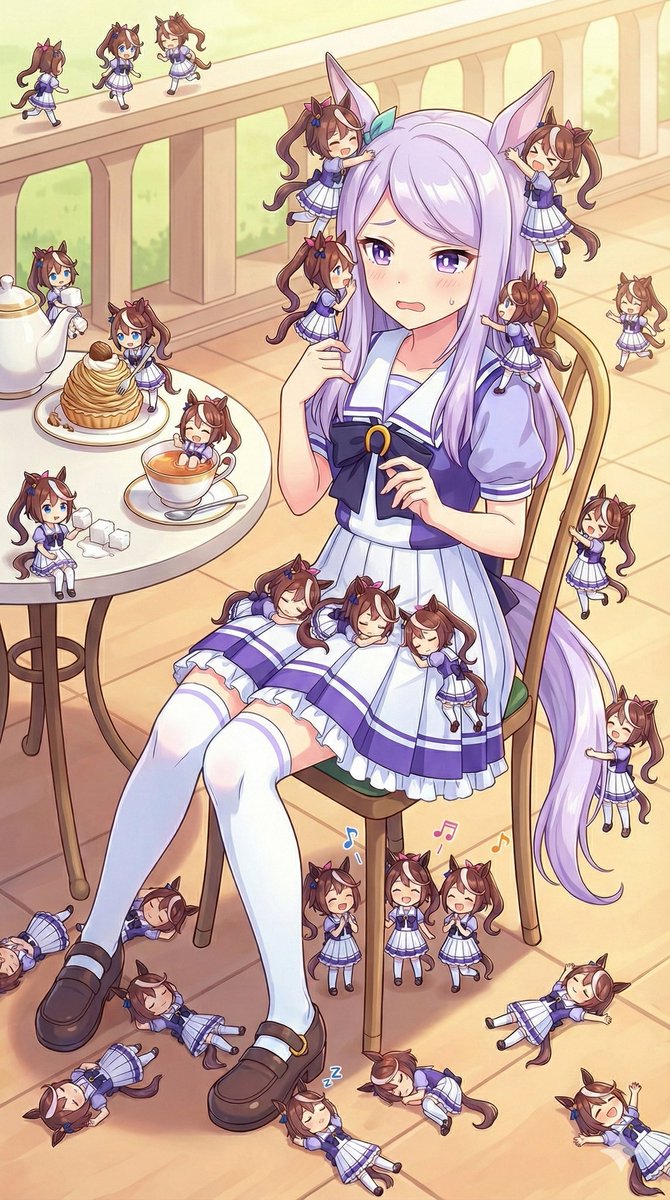 niceAInature477's tweet image. チビテイオーの大群✨
#ウマ娘