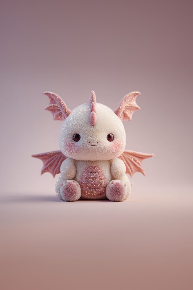 Pastel plush dragon