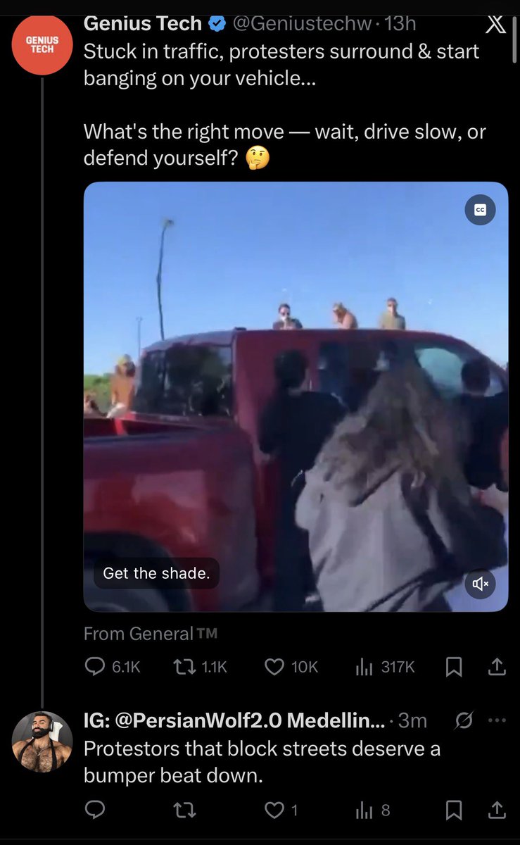GazBearington's tweet photo. Your daily reminder that just because he’s hot, doesn’t mean he’s not an apologist for violent authoritarianism. Gurl, bye @AlphaTopWolf22. https://t.co/lDb28sAlR0