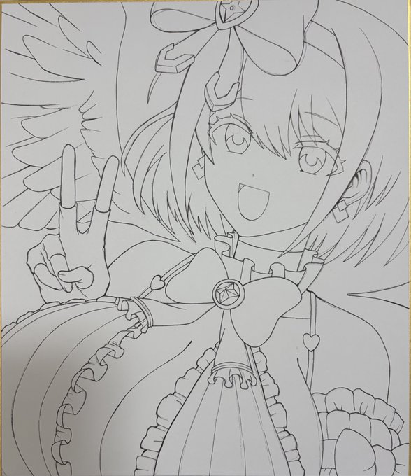 ヒラナも線画でけた… 