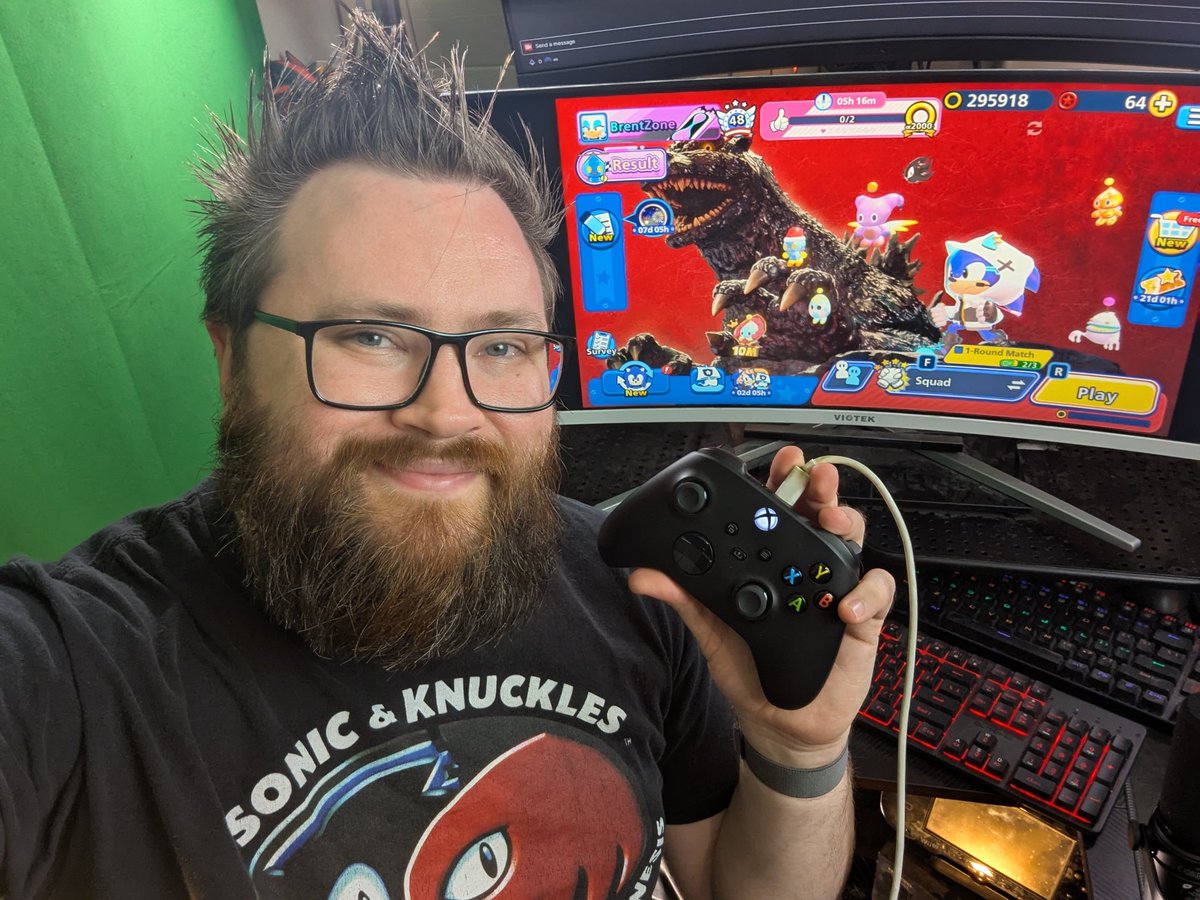LIVE NOW with Sonic Rumble and Godzilla over at twitch.tv/BrentZone