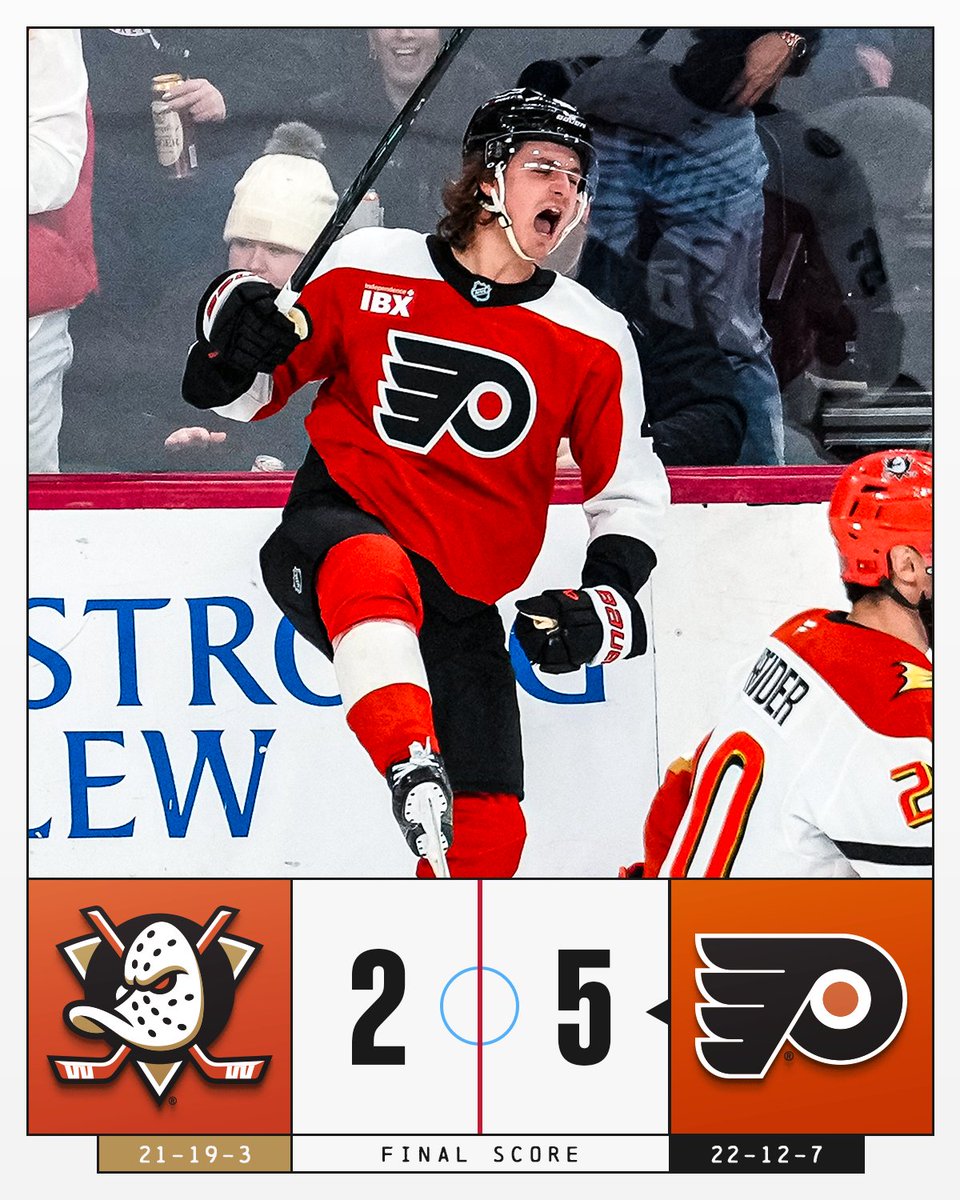 NHL's tweet image. Back-to-back wins for the @NHLFlyers‼️