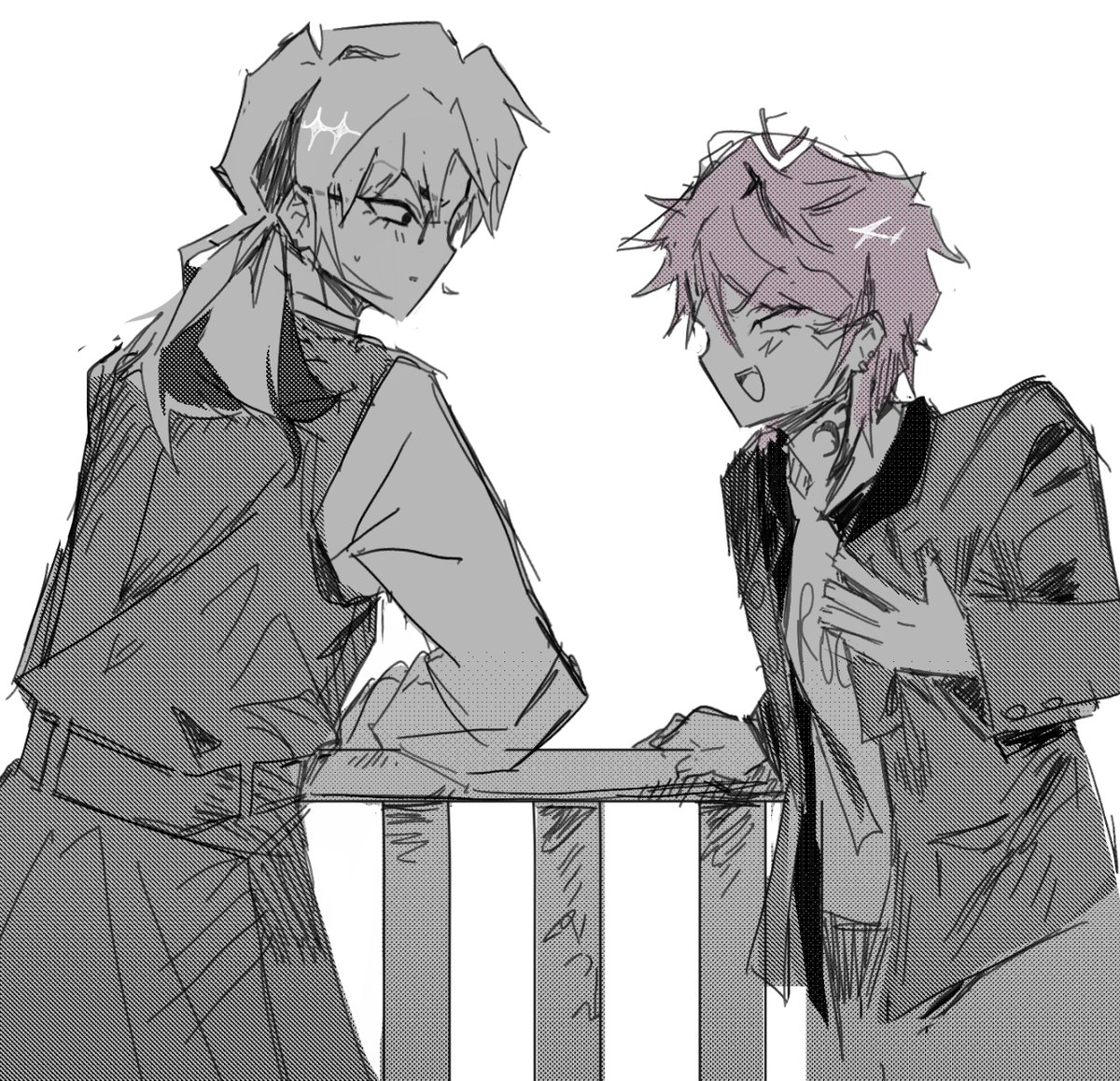 fishbiscuits's tweet image. Asaden looking different