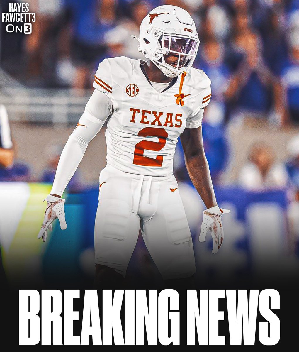 Hayesfawcett3's tweet image. BREAKING: Texas DB Derek Williams will withdraw his name from the @TransferPortal and will return in 2026, he tells @On3Sports

Through 3 seasons he’s totaled 75 tackles, 2 PD, 1 INT, &amp;amp; 1 FF

on3.com/transfer-porta…