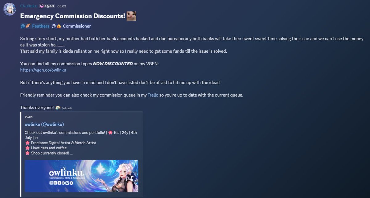 Hey everyone so uh..........a repost would really help a girl out 🫠💙

vgen.co/owlinku