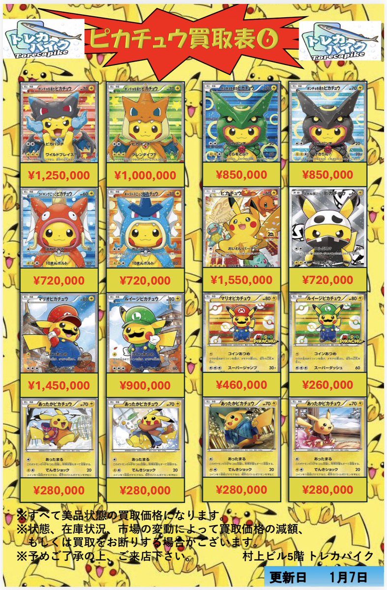 🎈コイキングごっこピカチュウ ¥720，000-🔥 ポンチョを着た