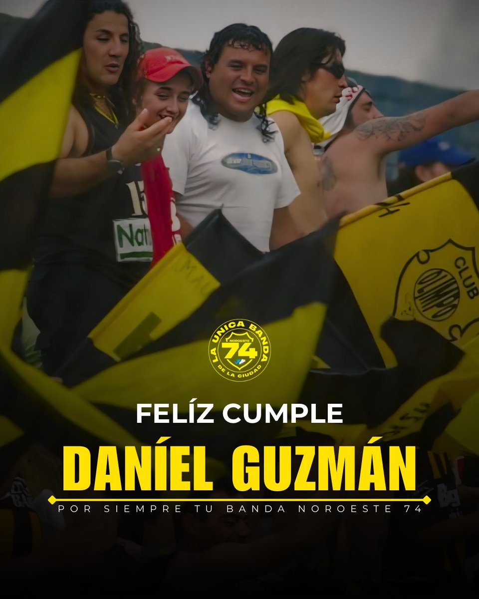 Hoy es un dia muy especial para todos aquellos que tuvieron la posibilidad de conocer a nuestro mayor referente de la hinchada #Noroeste74.
Hoy es el cumpleaños de nuestro queridisimo DANÍEL ENRÍQUE GUZMÁN. 
Brindamos por otro año más que tenemos tu presencia en todos lados. 🎂