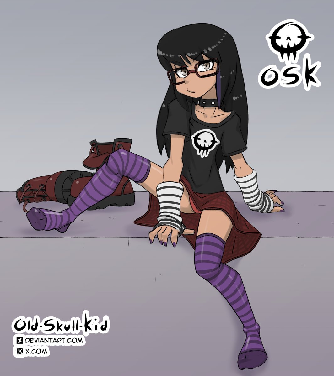 An original design character for a friend. 

#original_design #goth #cute
