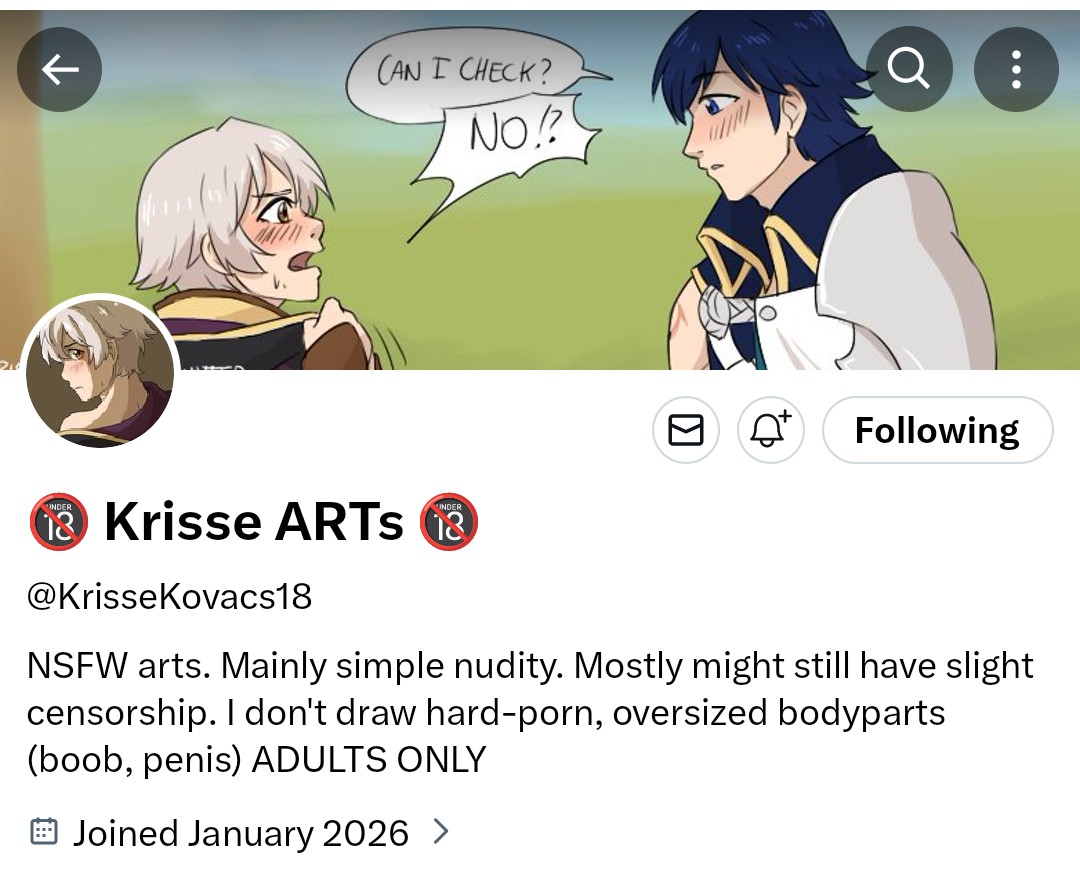 So, the nsfw account is up,, if I do something nsfw-ish, should I still post at least part of the art (sfw) here in case someone is still interested but don't wanna follow it?

<a href="/KrisseKovacs18/">🔞 Krisse ARTs 🔞</a>