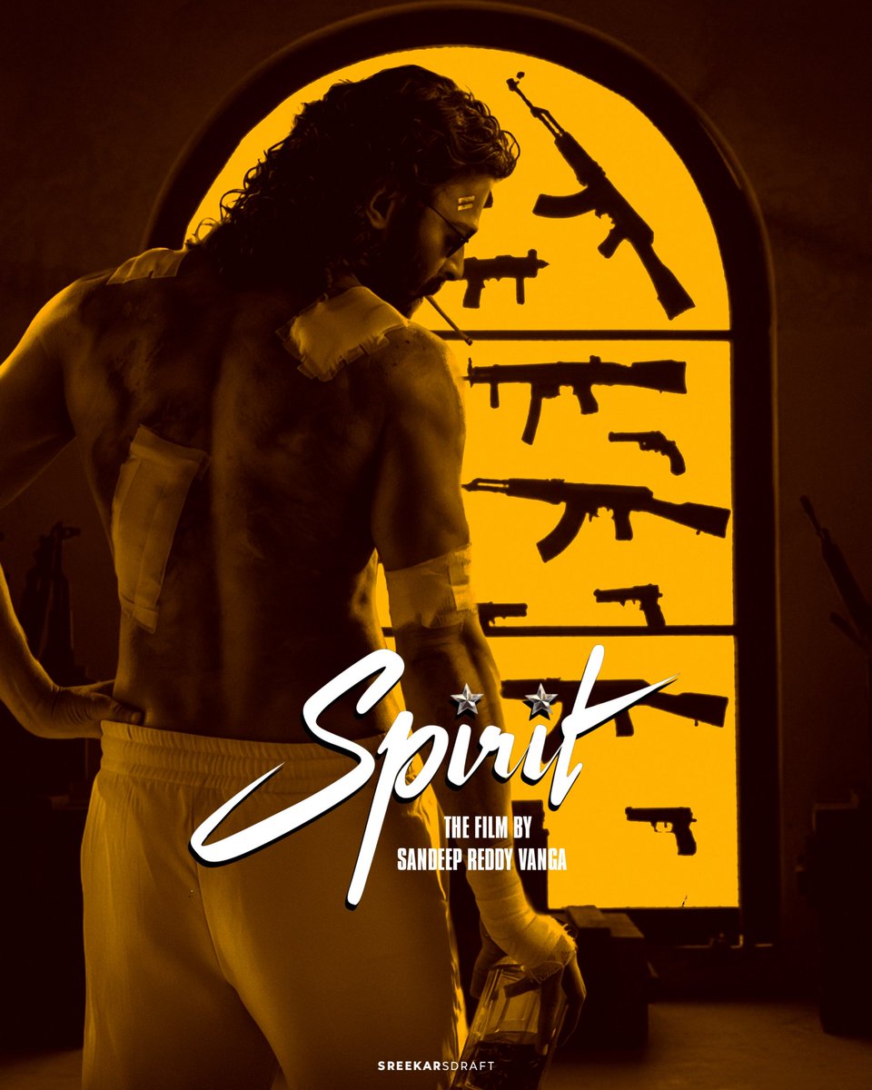 sreekarsdraft's tweet photo. Spirit Poster Design

#Prabhas #SandeepReddyVanga #TriptiDimri  #IndiasBiggestSuperstar https://t.co/Djau9nqp4Y