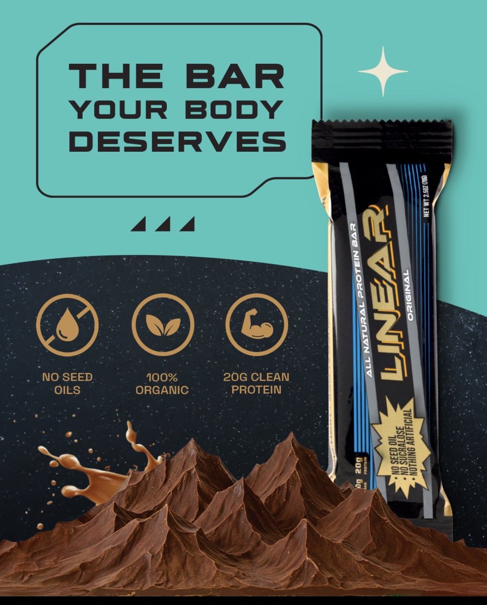 muscle_fitness's tweet image. Give your body the bar it deserves. 20g of clean protein. No seed oils.
Nothing artificial. Just fuel that actually performs.

linearbar.com

#AHigherBar #FuelWithoutCompromise #LinearBar #MuscleFuel #CleanFuel