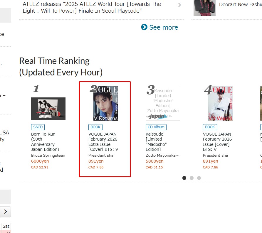 3 => 2 . . . . . .

VOGUE JAPAN February 2026 Extra Issue
[Cover] BTS: V
cdjapan.co.jp/product/NEOBK-…

#VOGUE #BTS #V