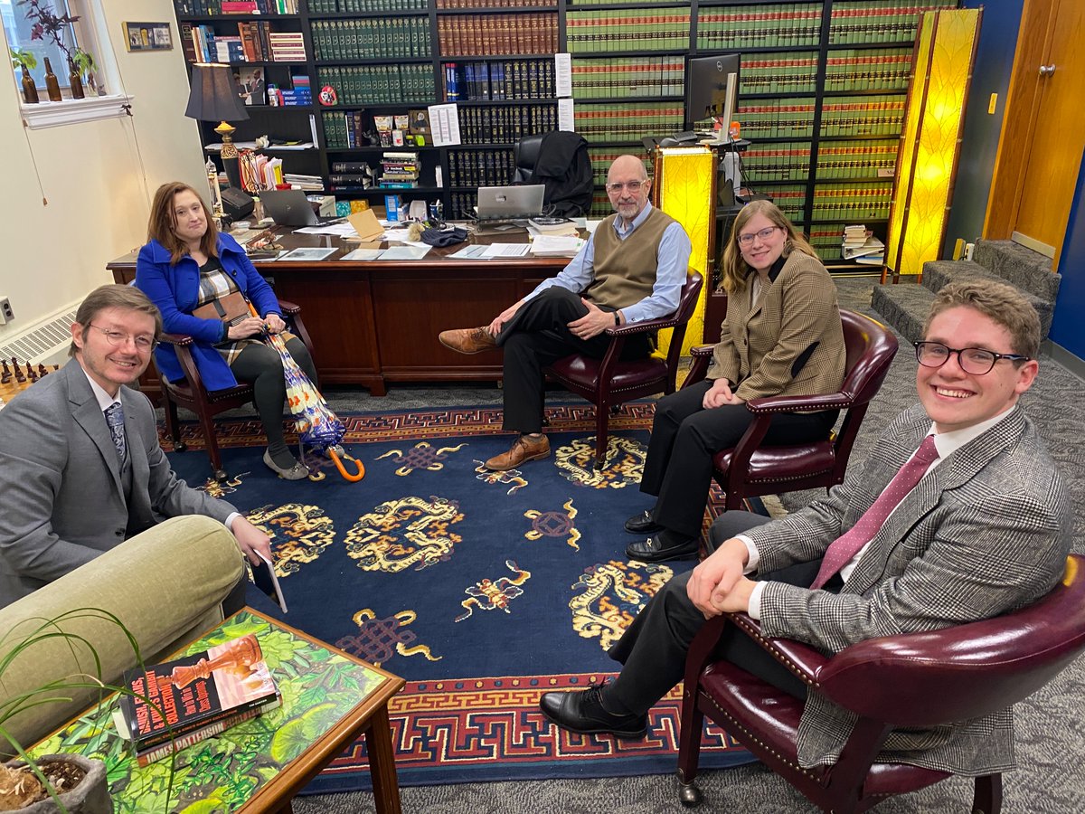 THE WORM TURNS. Long ago via the GALILEE program (January, 1996), I visited the chambers of a local St. Joseph County Superior Court judge as part of a group from <a href="/ndlaw/">Notre Dame Law School</a>. 

Today — exactly 30 years later — it was my turn to host. 

This fine group of students observed a court