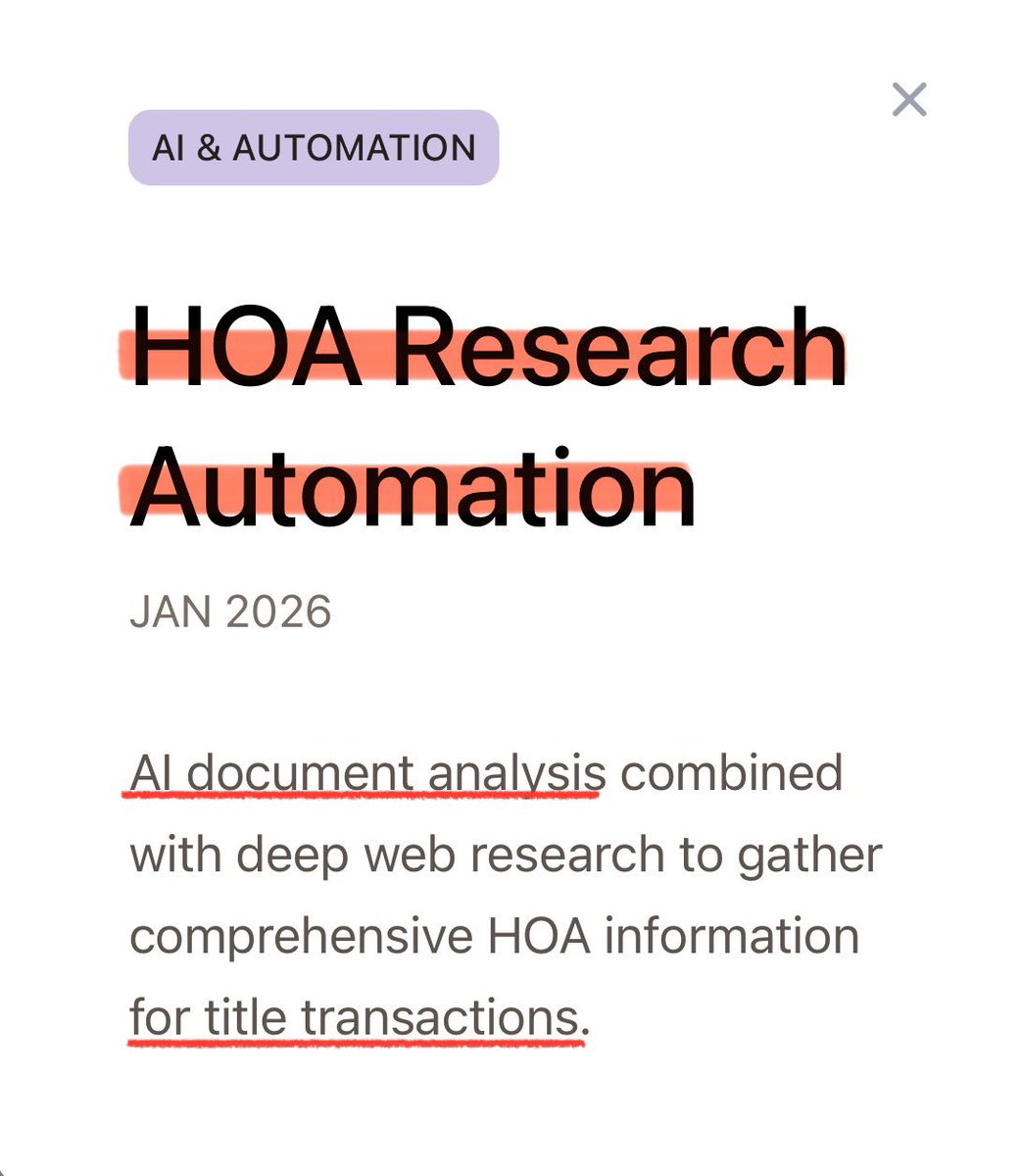 Nugget_Trades's tweet photo. BREAKING🚨: $OPEN quietly released AI-driven HOA research automation — a major friction point in title workflows.

HOA data is slow, fragmented, &amp; delay-prone.

AI standardization = faster closings &amp; lower costs! 🤖 https://t.co/XFDYNrIlvt
