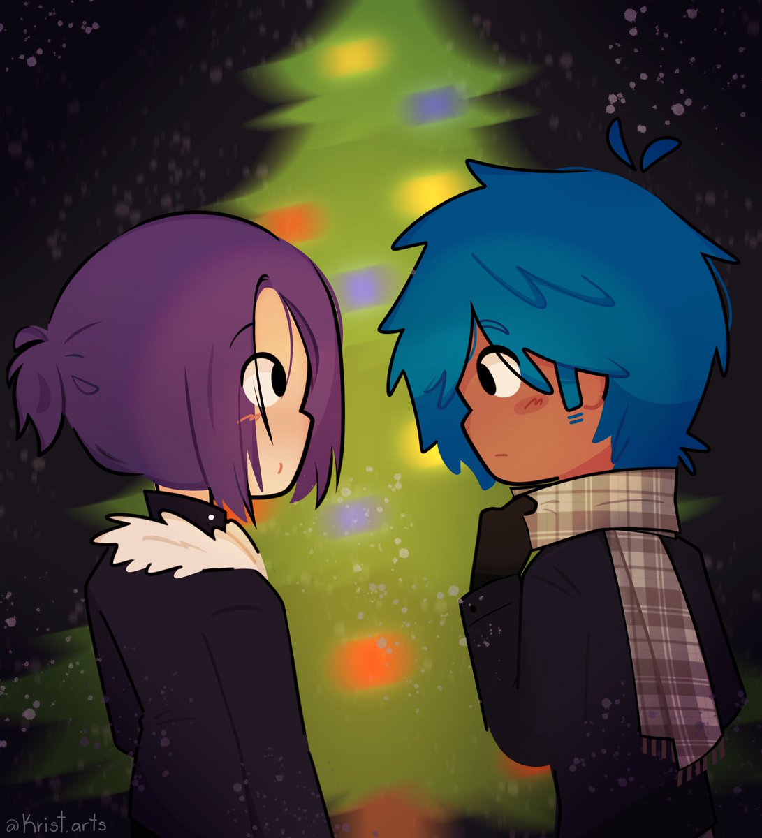 CGalaxy300's tweet image. Happy Holidays 🎄✨

#FNAFHS #FHS #BXB #fanart #redraw
