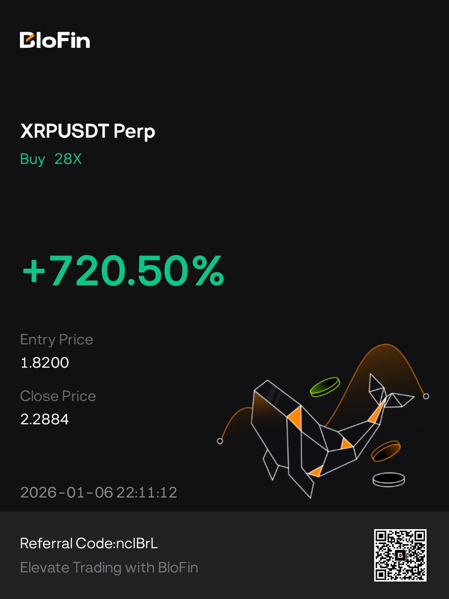 $XRP had provided a textbook accumulation - the best setup in a very long time 

I haven’t really traded for 2+ months and it definitely feels good to kick off the new year with a banger trade 

Pre-planned and shared in advance in my free TG Channel:

t.me/+3EYIM7i3Sj0yO…
