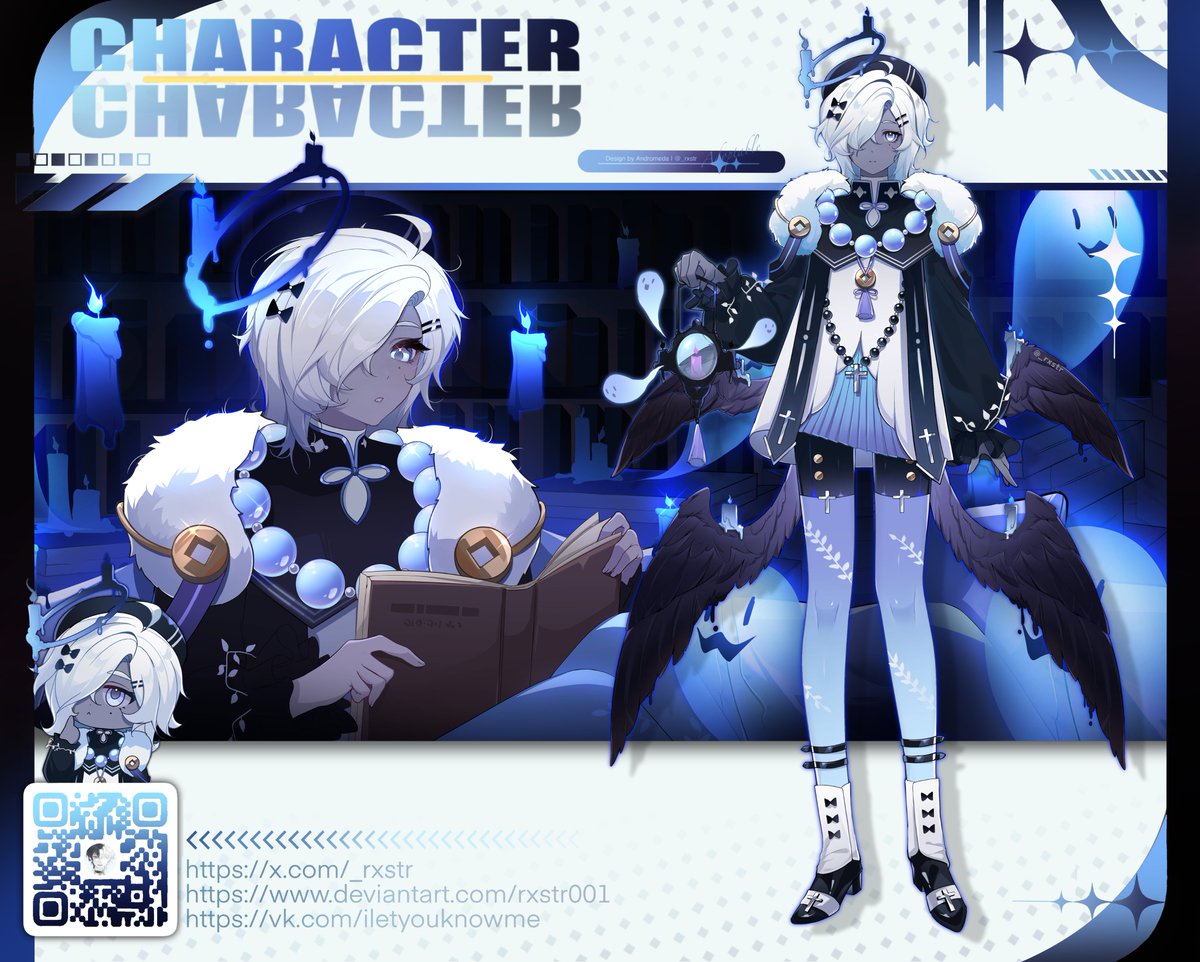 noel_lumenveil's tweet image. ✨ Hi again!! And hello if we’re meeting for the first time! ✨

I’m Noël Lumenveil , the Archivist of the Afterlife 👻📖

I collect memories from beyond the veil...and also play games!

Your story will fit perfectly on my shelf!

🎨Design + Ref sheet: @/_rxstr