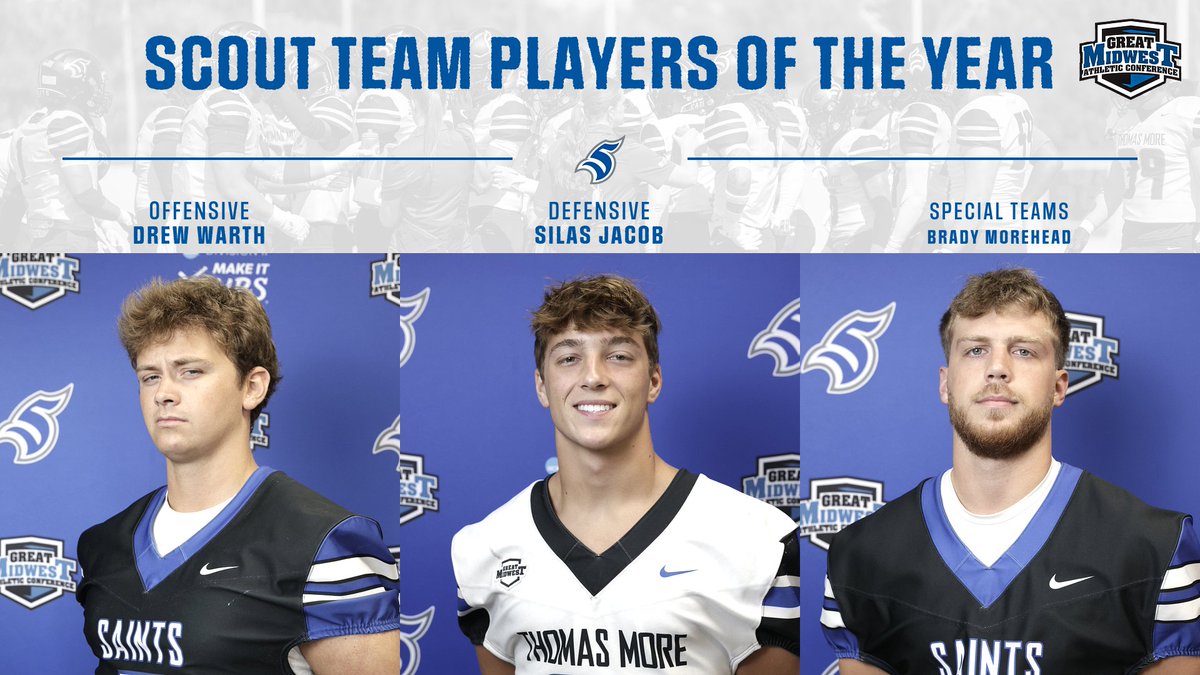 TMU_Football's tweet image. Excited to announce our 2025 Scout Team Players of the Year!  

Offense:  Drew Warth 

Defense: Silas Jacob  

Special Teams: Brady Morehead 

Working hard on the practice field each week to help prepare your teammates is rewarded!