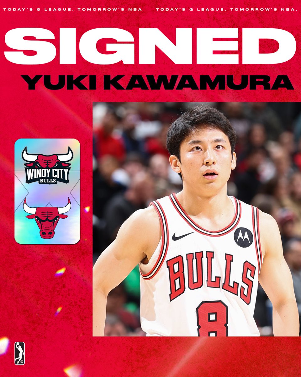 nbagleague's tweet photo. Welcome back, Yuki Kawamura! 🇯🇵

The Japanese sensation has returned to the NBA on a Two-Way deal with the @chicagobulls. https://t.co/abK6hGZ0Hr