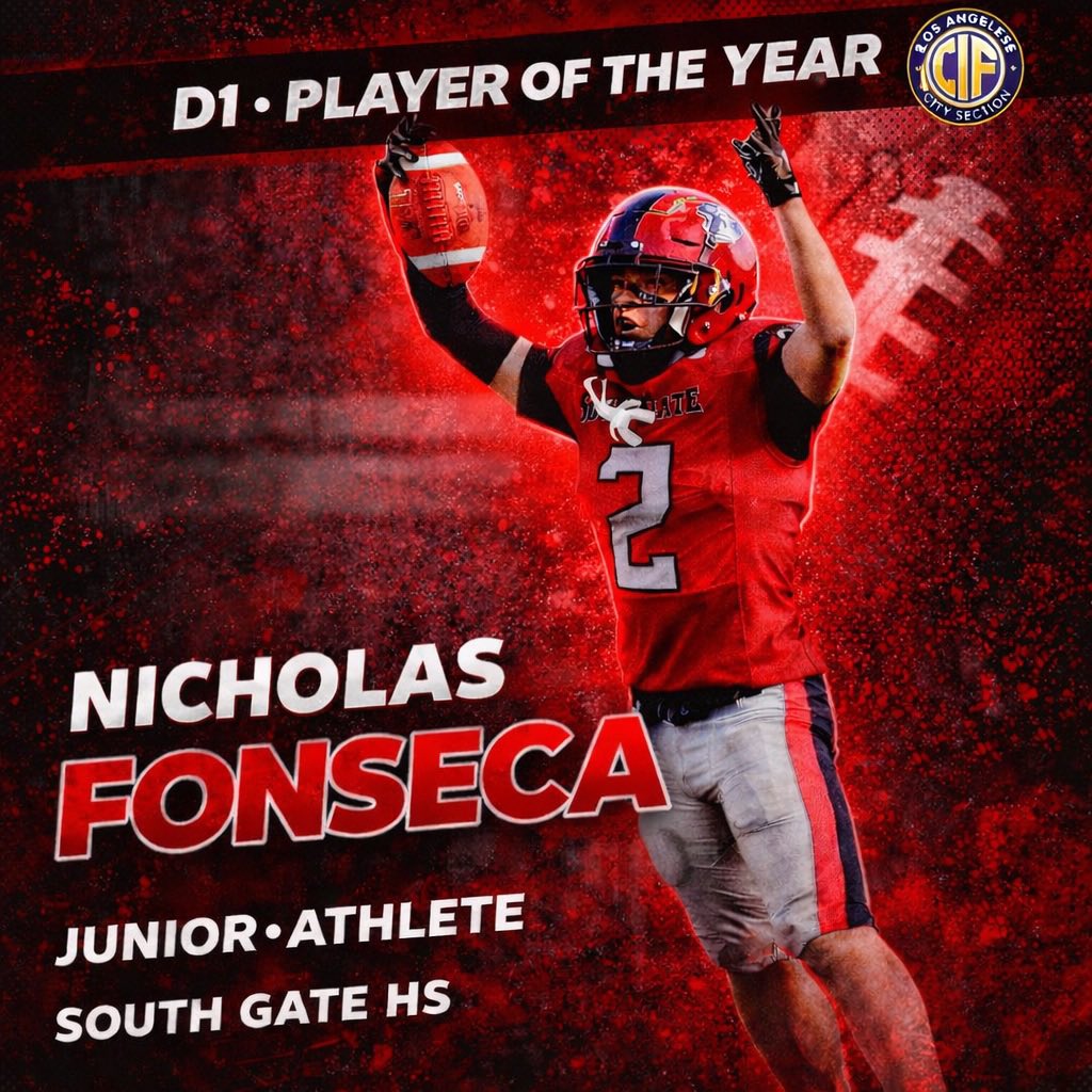 SouthGateFB's tweet photo. @CIFLACS • D1 
#AllCity • #POTY
#rollbigred

@nicholasfo21 https://t.co/ceFIiG8Xqa