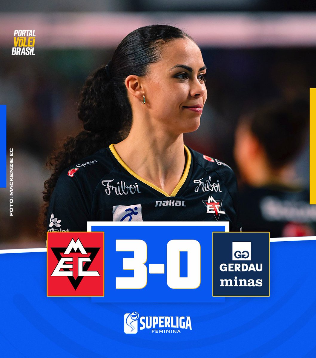 portal_volei's tweet image. ✅ FIM DE JOGO!

🏐 ⚫ BATAVO MACKENZIE 3x0 GERDAU MINAS 🔵
➡️ (25x19, 25x22, 25x18)
🏆 Superliga Feminina | Rodada 01 (Returno)