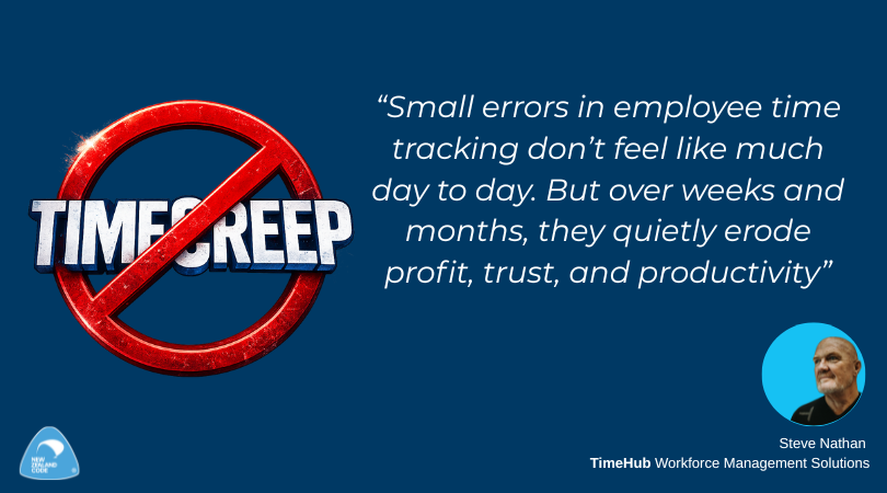 TimeHubNZ's tweet photo. Minor errors in employee time tracking don’t feel like much day-to-day. 

But over weeks and months, they quietly erode profit, trust, and productivity. 

That’s TimeCreep in action. Want to stop it in '26?

Read more: https://t.co/WhVVIYYeCK
 
or visit https://t.co/EZtmDkTVbN https://t.co/cly5IzpsvR
