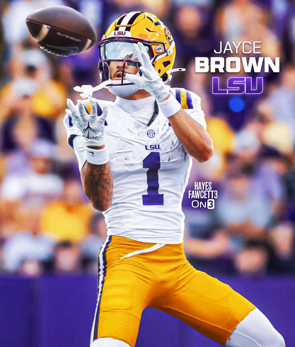 Hayesfawcett3's tweet image. BREAKING: Kansas State standout transfer WR Jayce Brown has Committed to LSU, he tells @On3Sports

He totaled 115 receptions for 2,133 total yards and 14 TDs in his time with the Wildcats

Brown is the No. 3 WR in the On3 Portal Rankings

on3.com/transfer-porta…