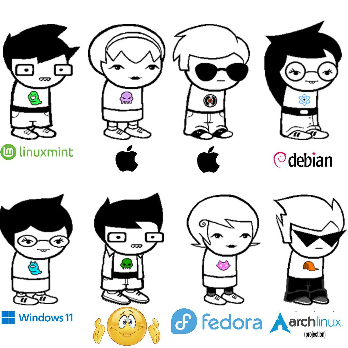 the operating systems the kids would use