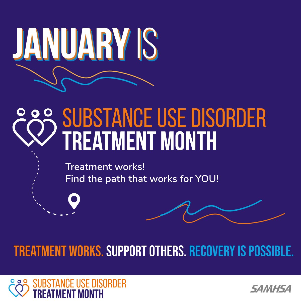 Substance Use Disorder #TreatmentMonth highlights treatment options, pathways to recovery, and supporting others in need. Check out our toolkit and spread the word: samhsa.gov/treatment