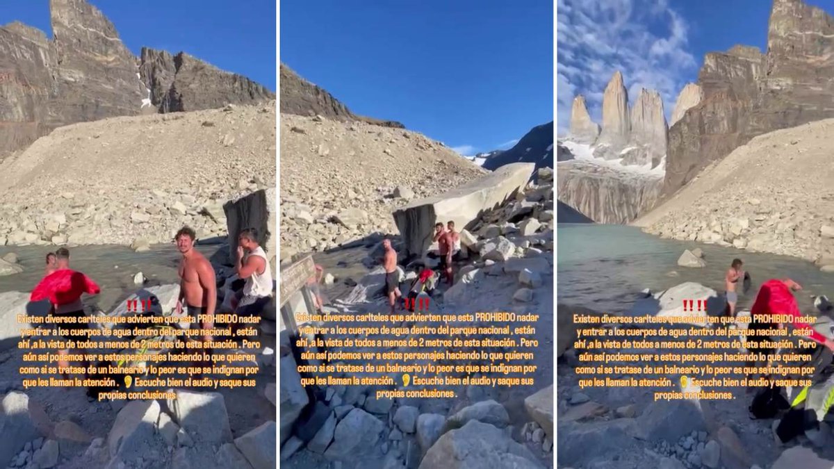 chvnoticias's tweet photo. “Sabemos que no se puede hacer”: Indignación por turistas bañándose en laguna protegida de Torres del Paine

Más detalles acá ➡️ https://t.co/AS4Ynhl6QP https://t.co/N0fNpwxziA