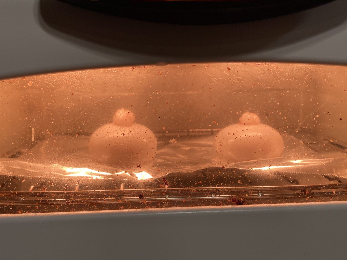 「餅のてっぺんに醤油を一滴付けたらきれいに焼ける」みたいなポストを見て実践してみたらおっぱい爆誕してんだけど