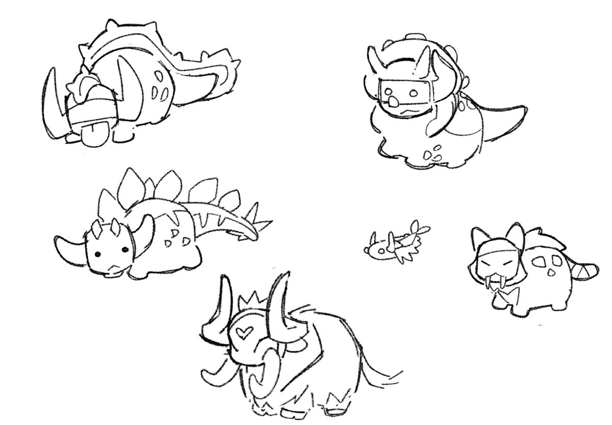 We decided to do prehistoric animals in general.. this is all I got so far